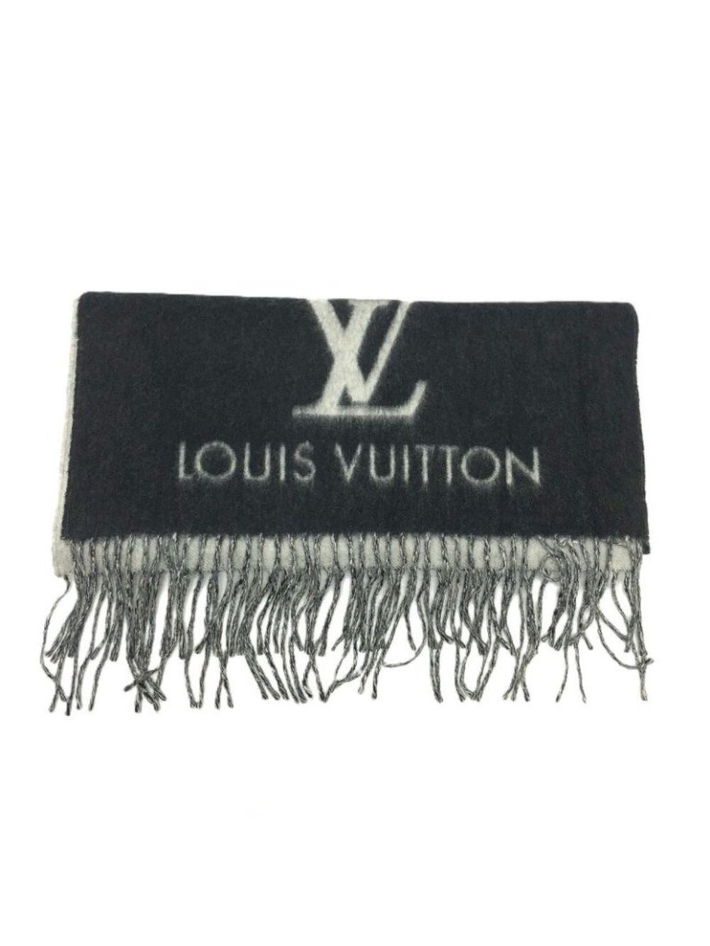 Louis Vuitton Scarf Monogram Reykjavik Cashmere Black - Picture 3 of 9